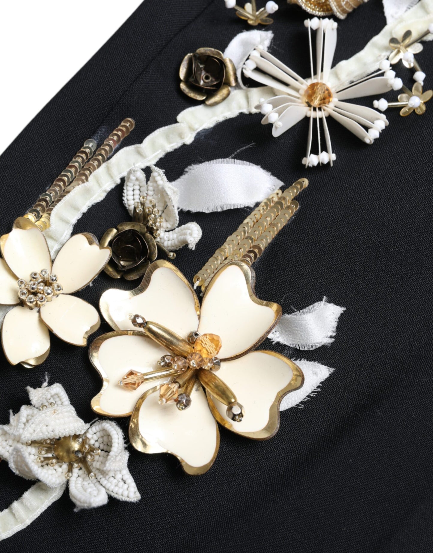 Dolce & Gabbana Elegant tapered trousers with high waist and floral pattern