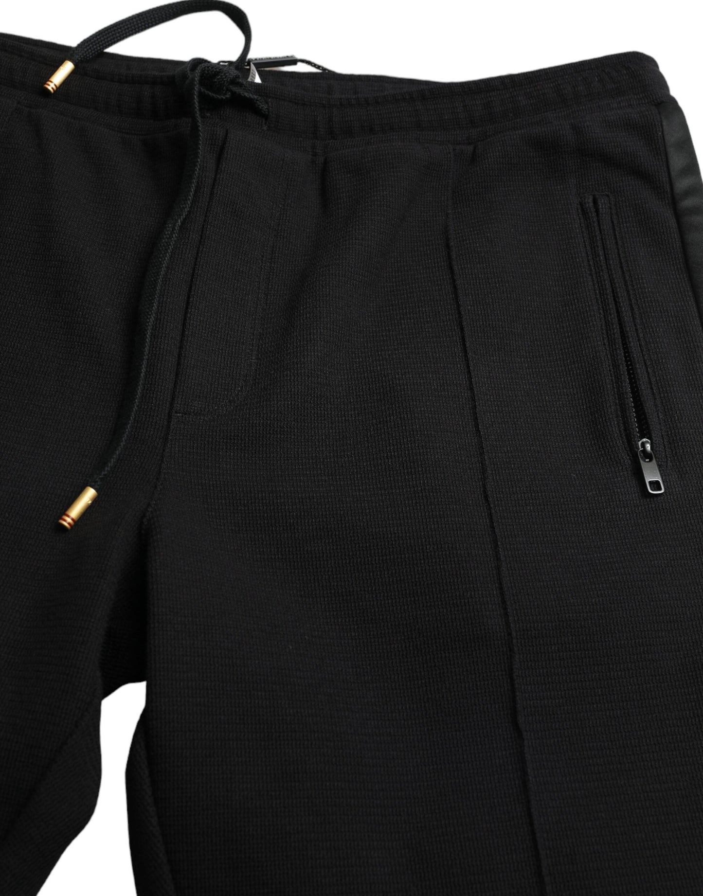 Dolce & Gabbana Elegant jogging pants in black cotton blend