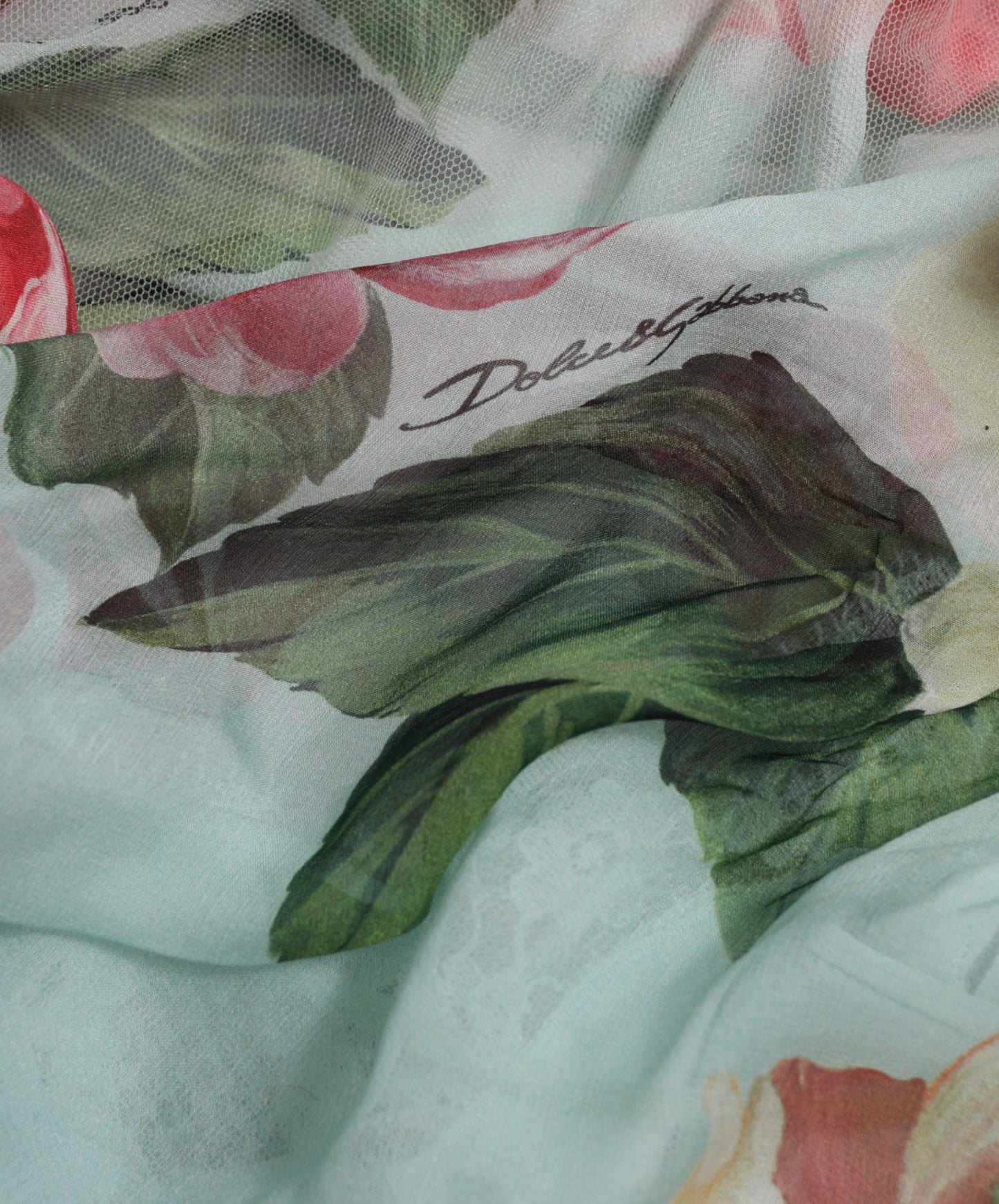 Dolce & Gabbana Elegant long silk dress with floral pattern