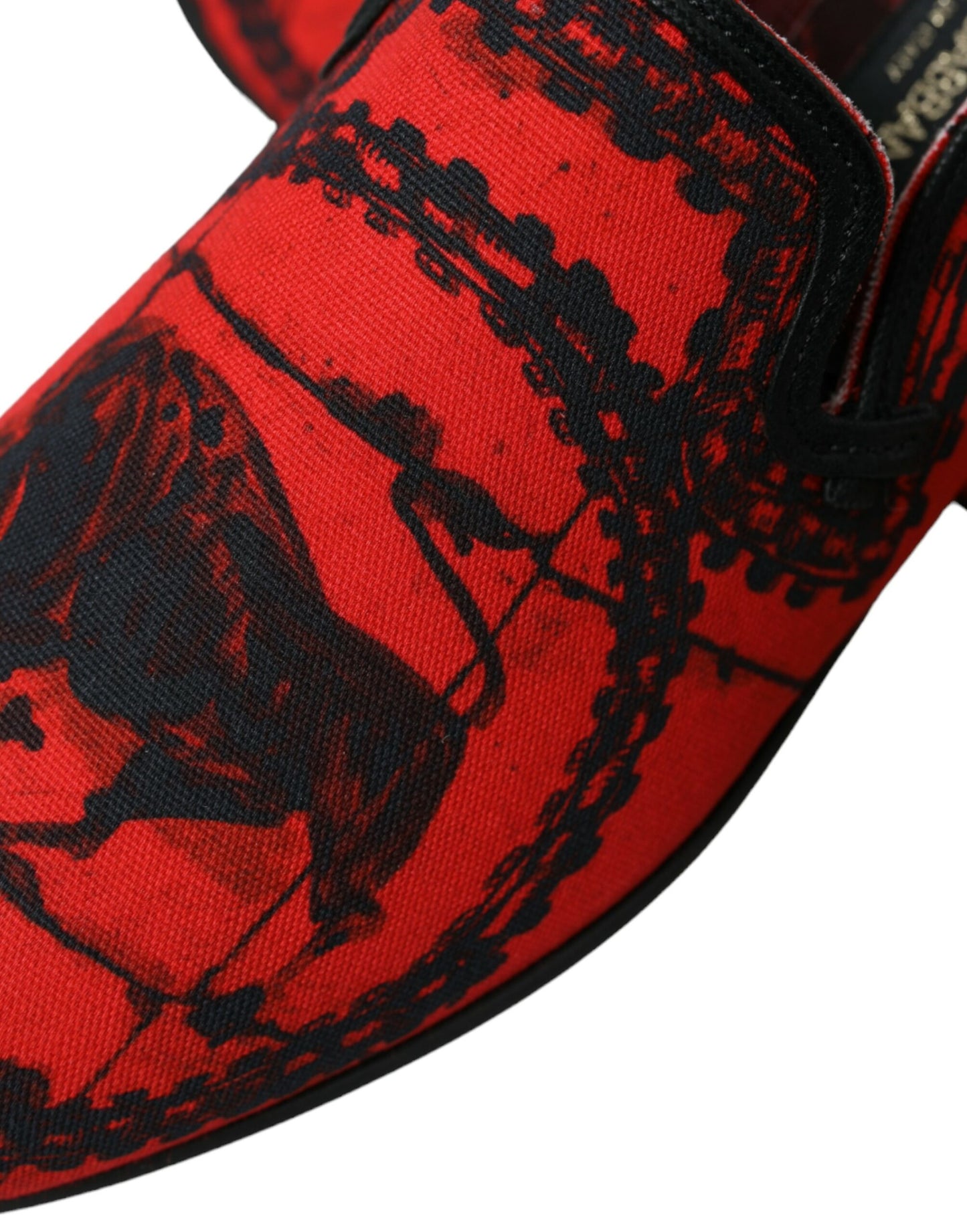 Dolce & Gabbana Torero-inspired Luxe Loafers in Red and Black