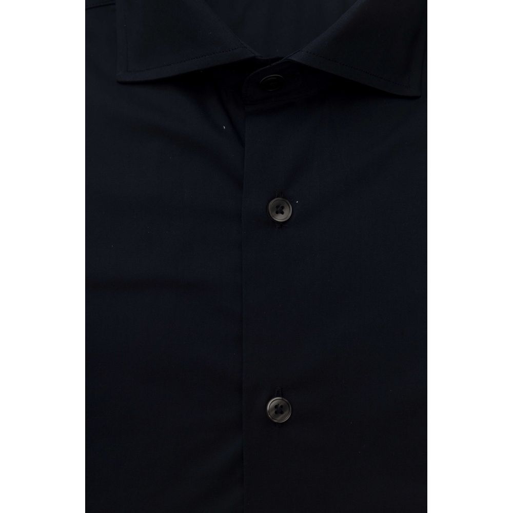 Bagutta Blue Cotton Men's Slim Shirt