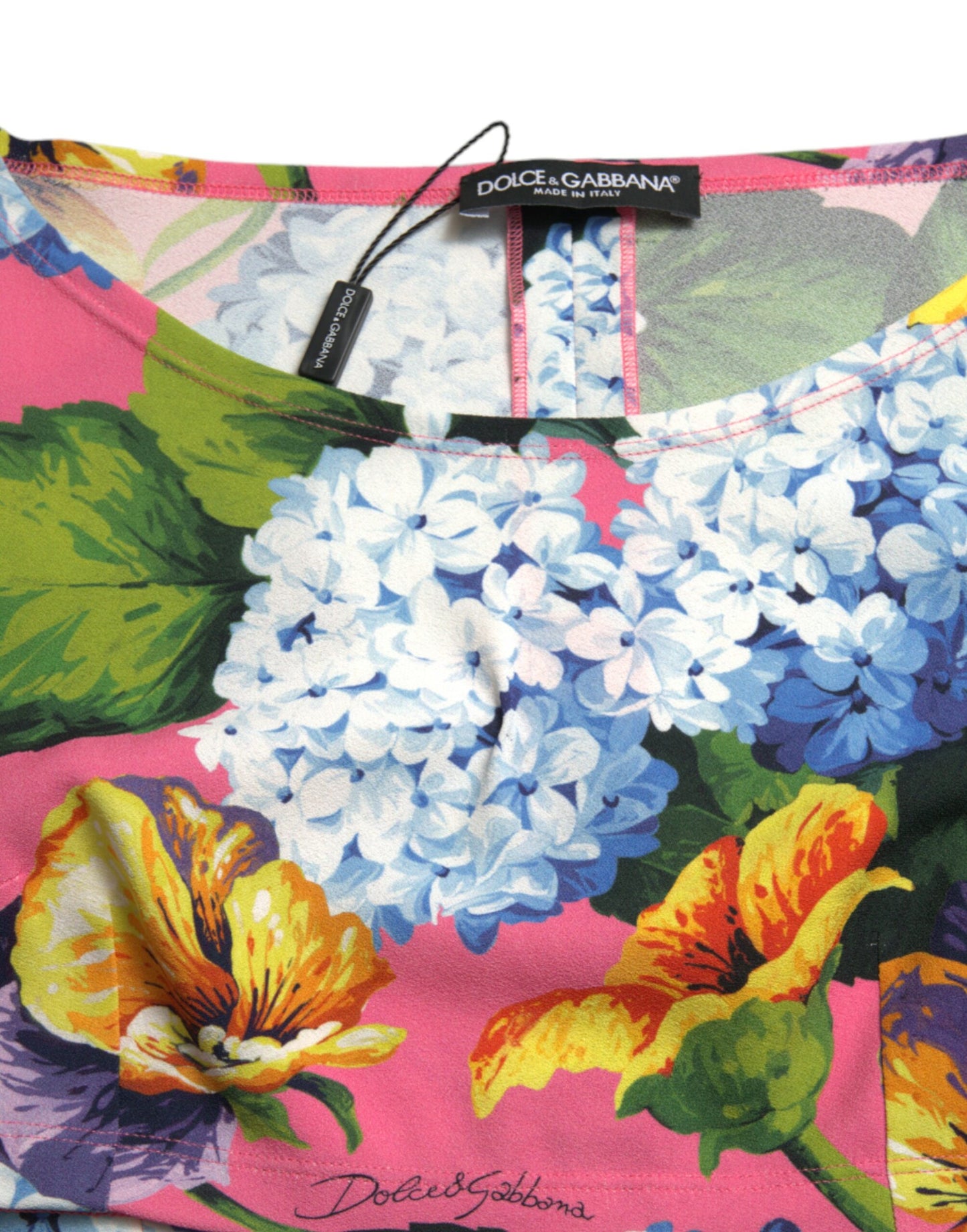 Dolce & Gabbana lyhennetty pusero kukkaeleganssilla