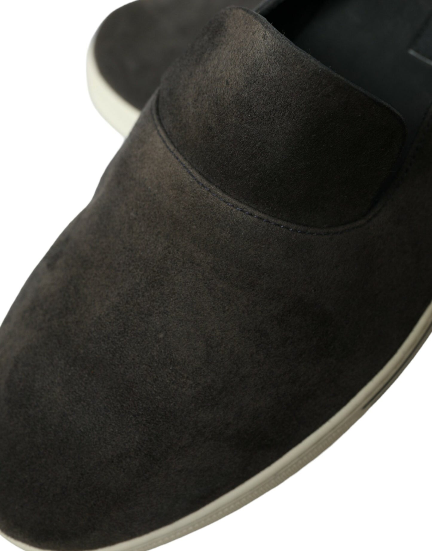 Dolce & Gabbana Elegant slippers in blue suede and crocodile