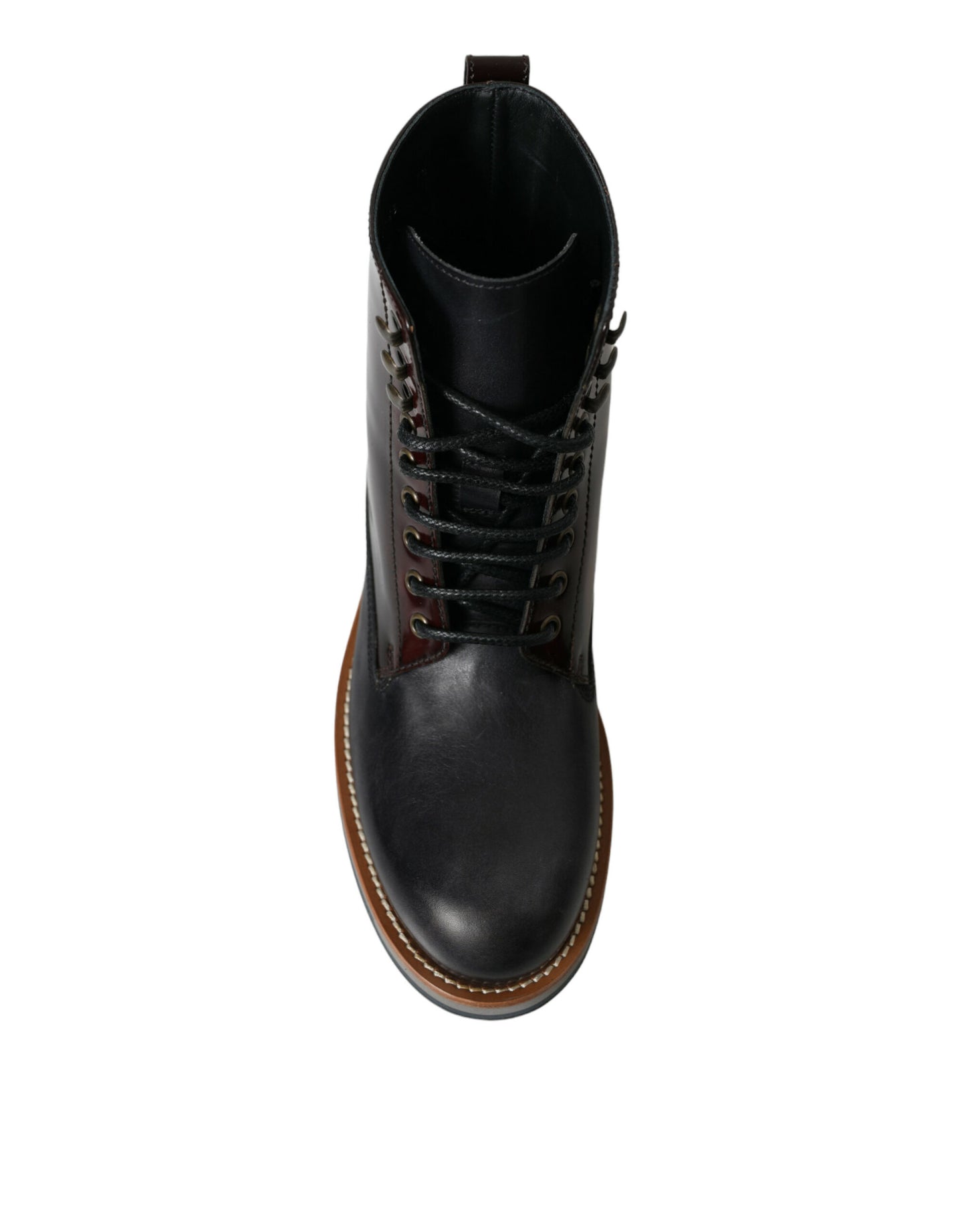Dolce & Gabbana Elegant two-tone leather boots