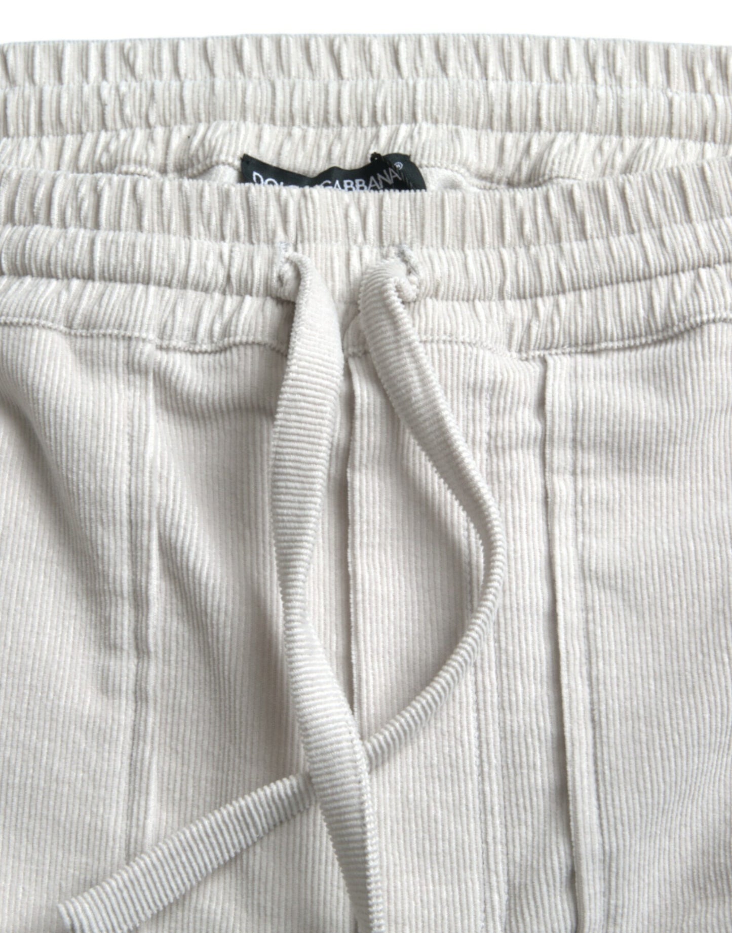 Dolce & Gabbana Bermuda shorts for men in beige cotton corduroy