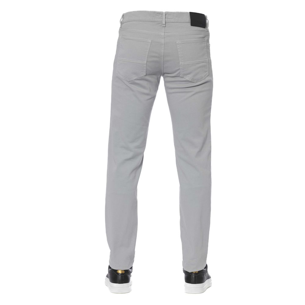 Trussardi Jeans Grey Cotton Men Jeans