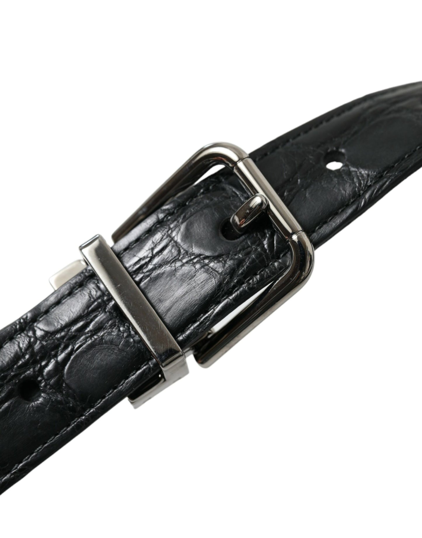 Dolce & Gabbana Elegant leather belt with metal buckle