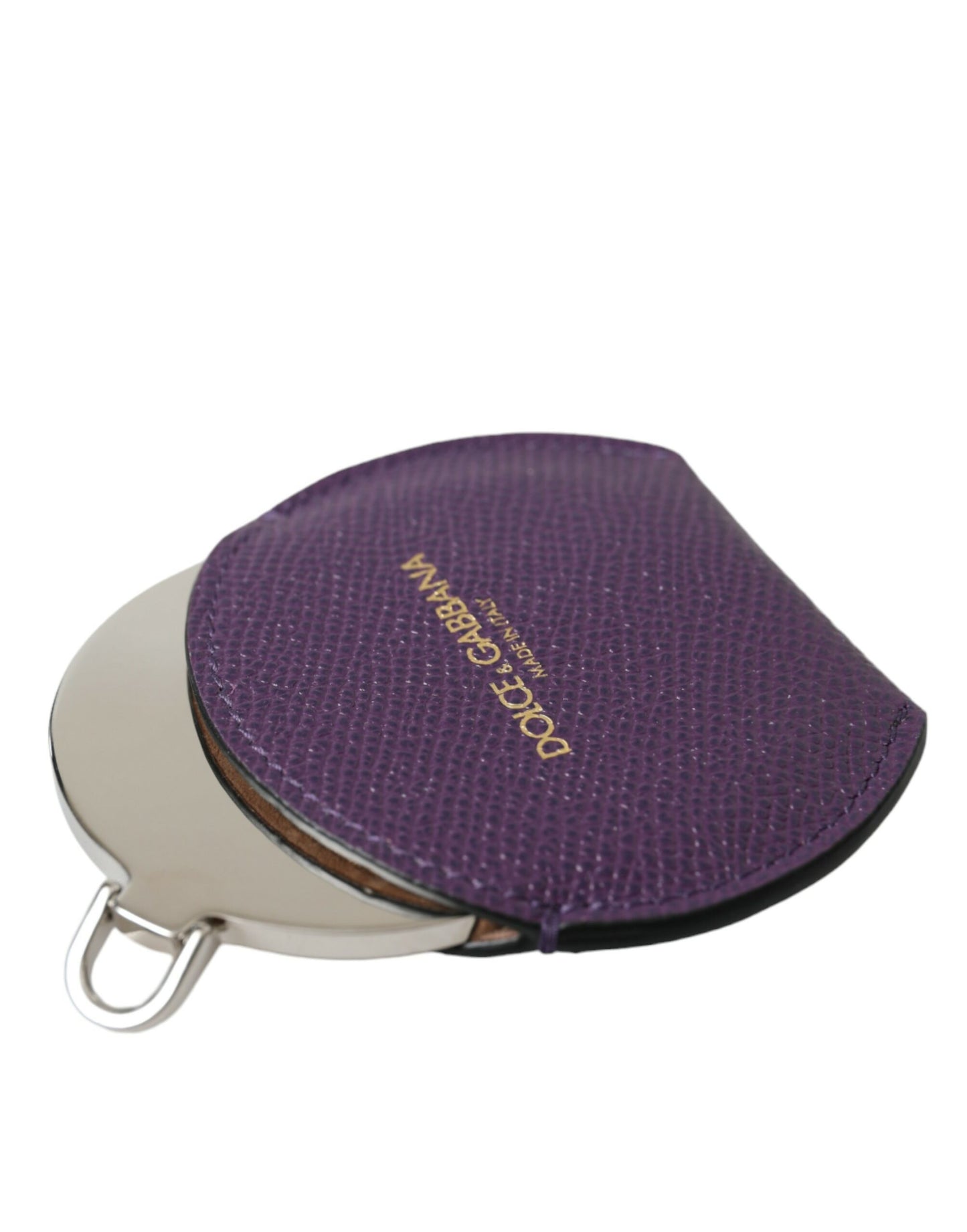 Dolce & Gabbana Elegantti violetti nahkainen peilipidike