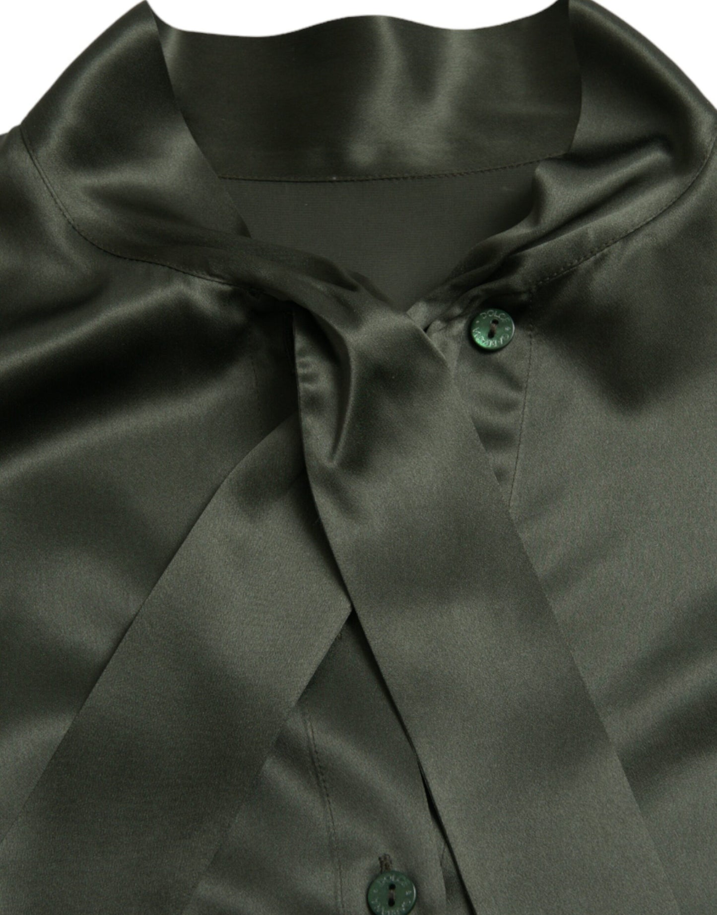 Dolce & Gabbana Elegant silk ascot collar blouse