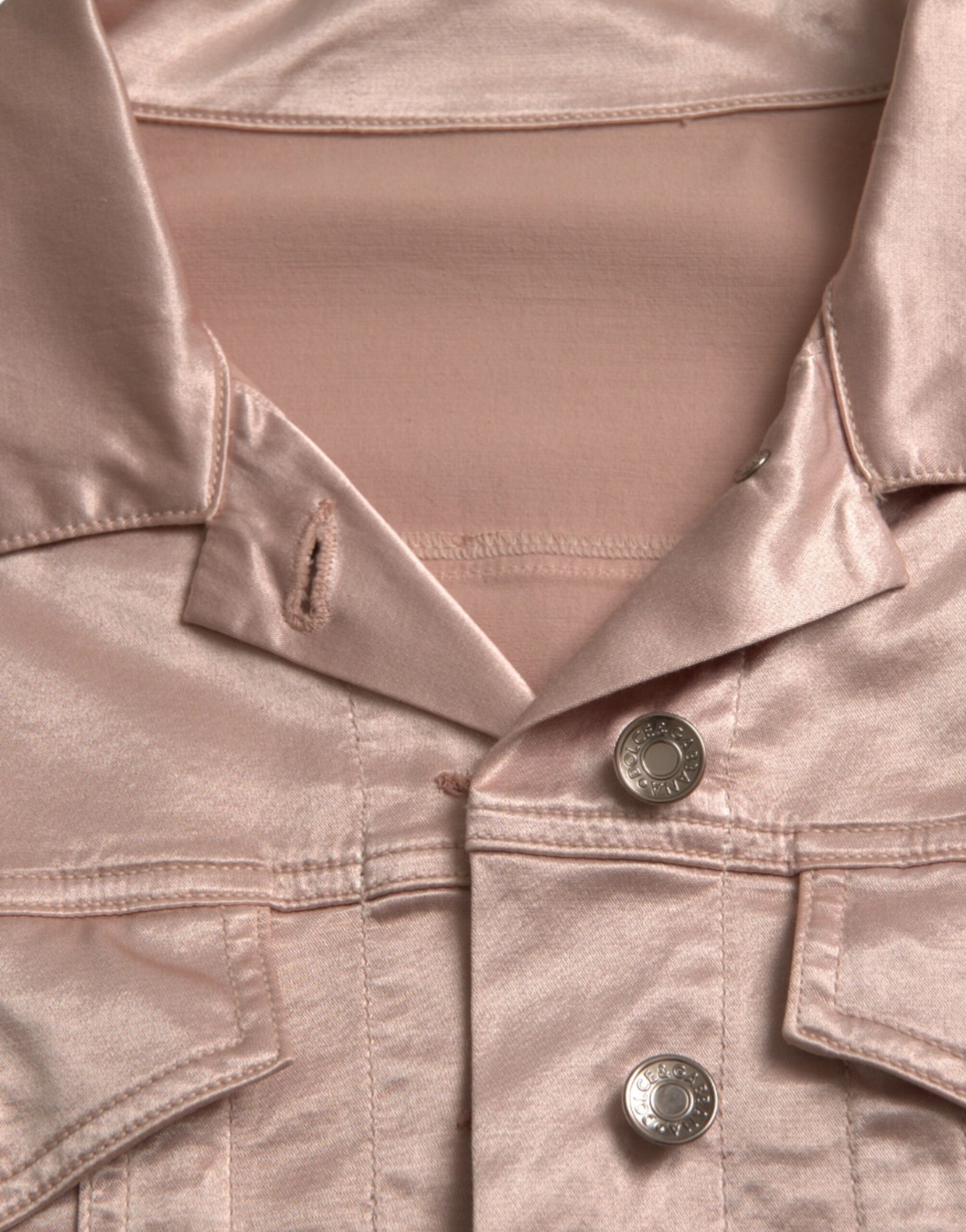 Dolce & Gabbana Elegant Pink Croped Denim -takki