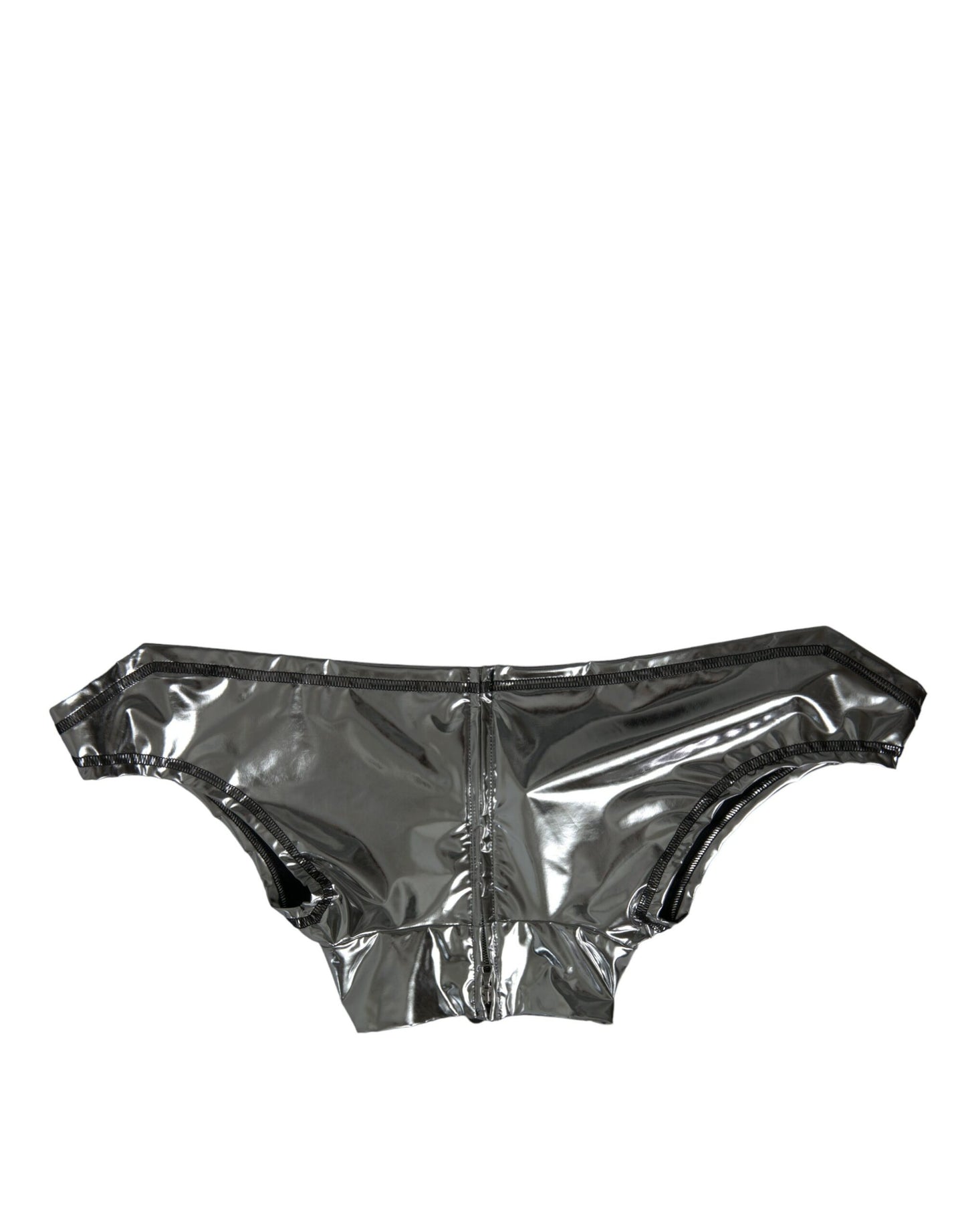 Dolce & Gabbana Silver Elegance Top with Zipper
