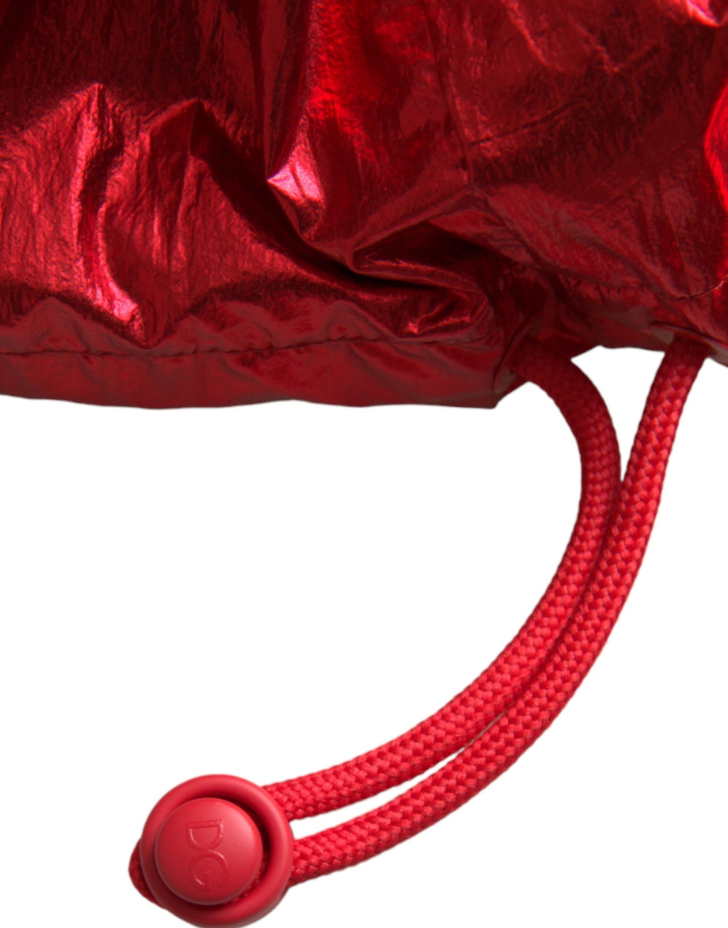 Dolce & Gabbana Red Nylon Pullover Hooded Sweatshirt Jacket