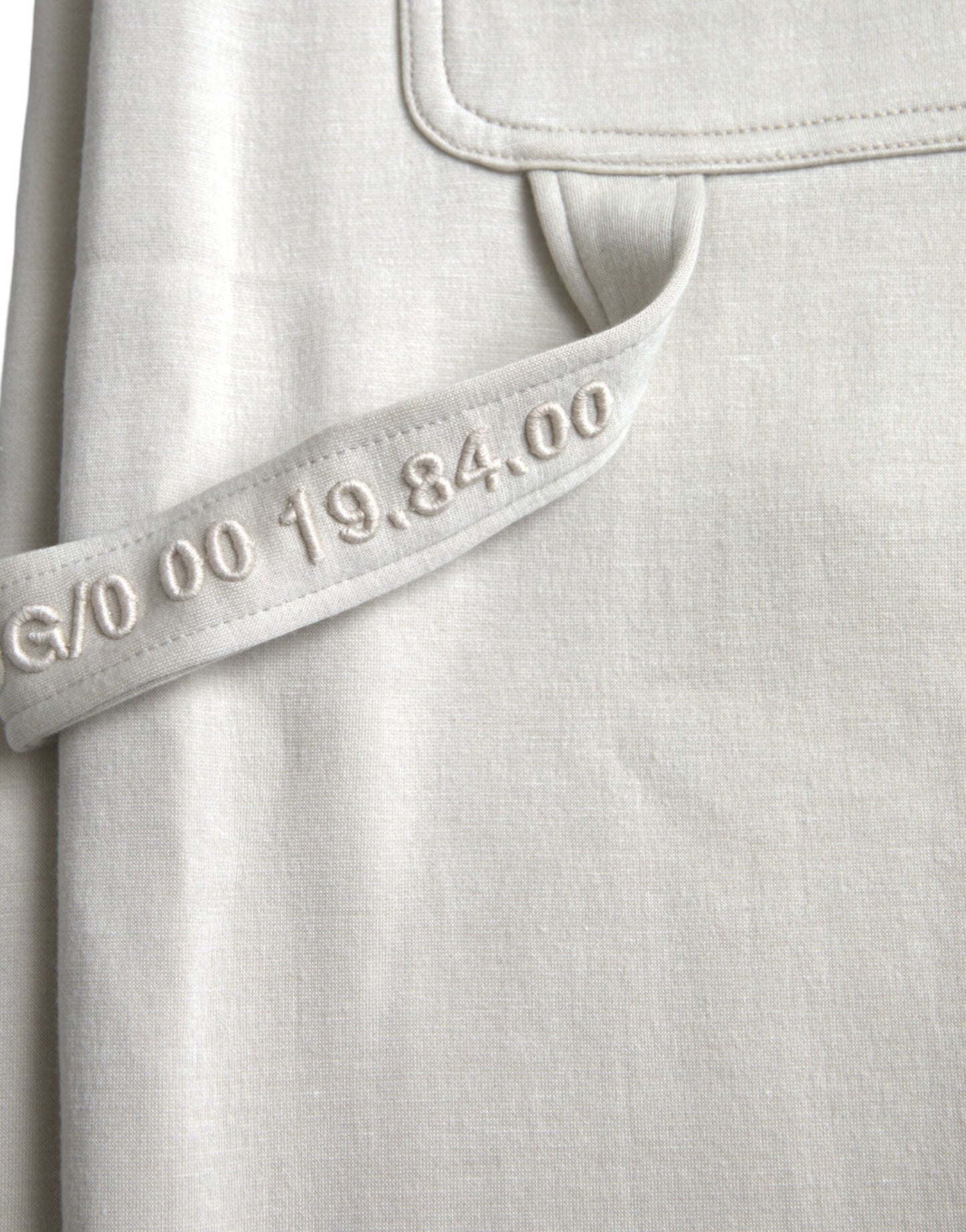 Dolce & Gabbana White Viscose Cargo Jogger collegehousut