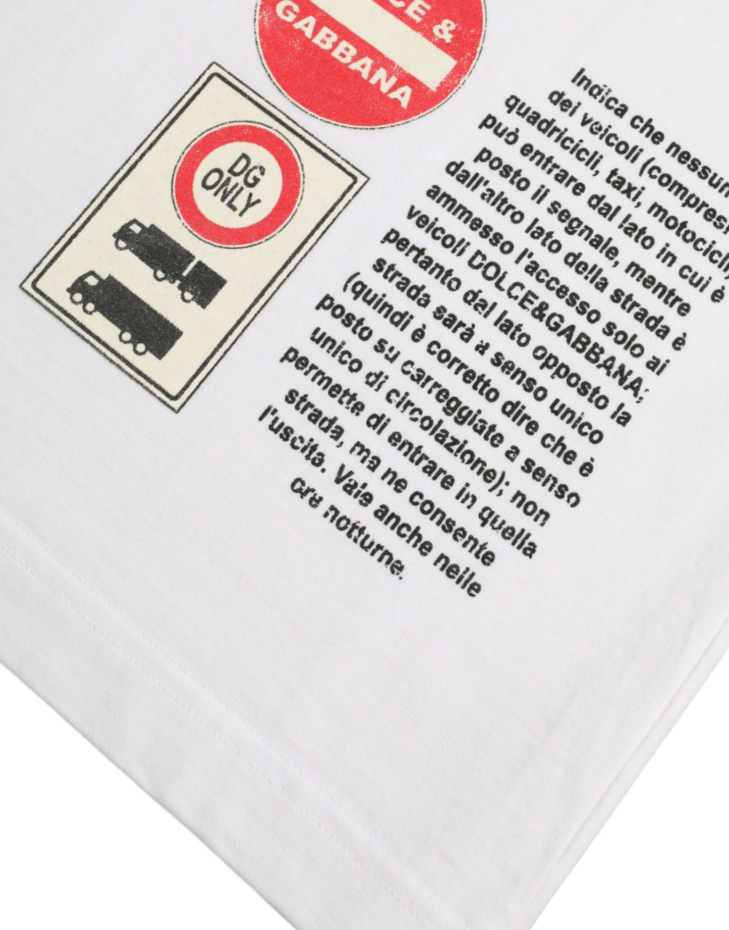 Dolce & Gabbana White Amor Heart Cotton Crewneck Short Sleeve T-Shirt