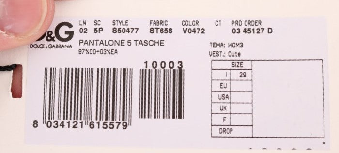 Dolce & Gabbana Elegant green cotton blend trousers