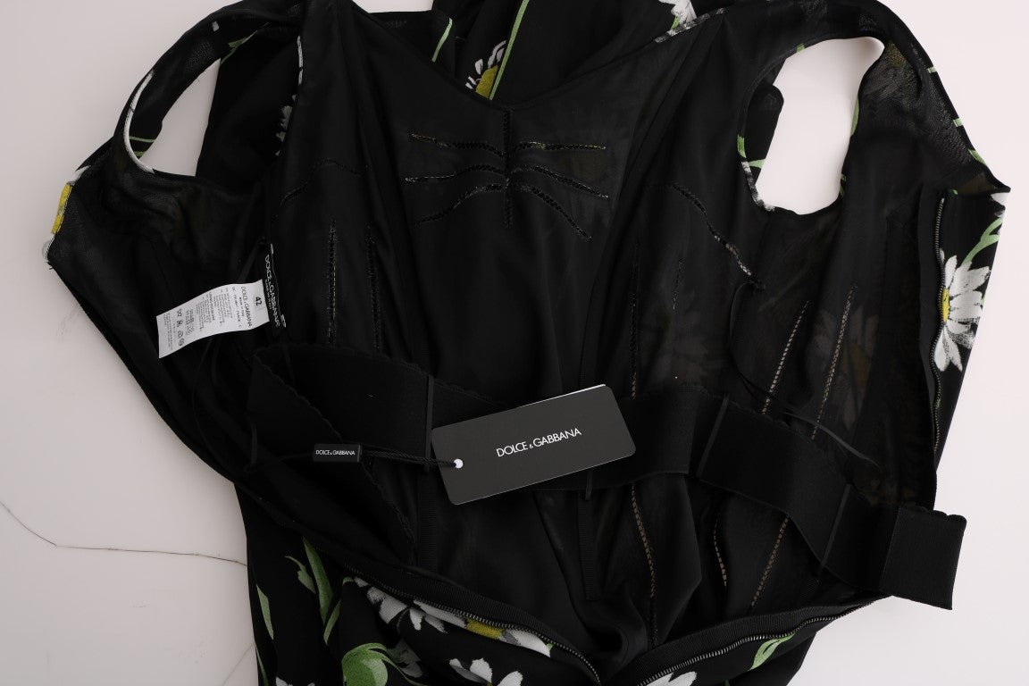 Dolce & Gabbana sunflower print full length shift dress