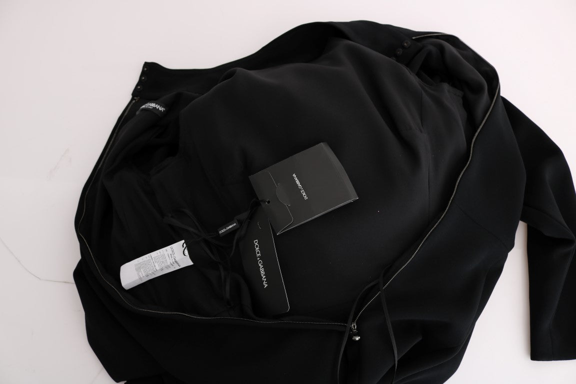 Dolce & Gabbana Elegant floor-length sheath dress in black