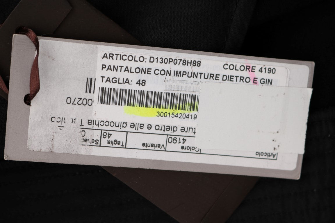 Ermanno Scervino Slim cotton trousers in black