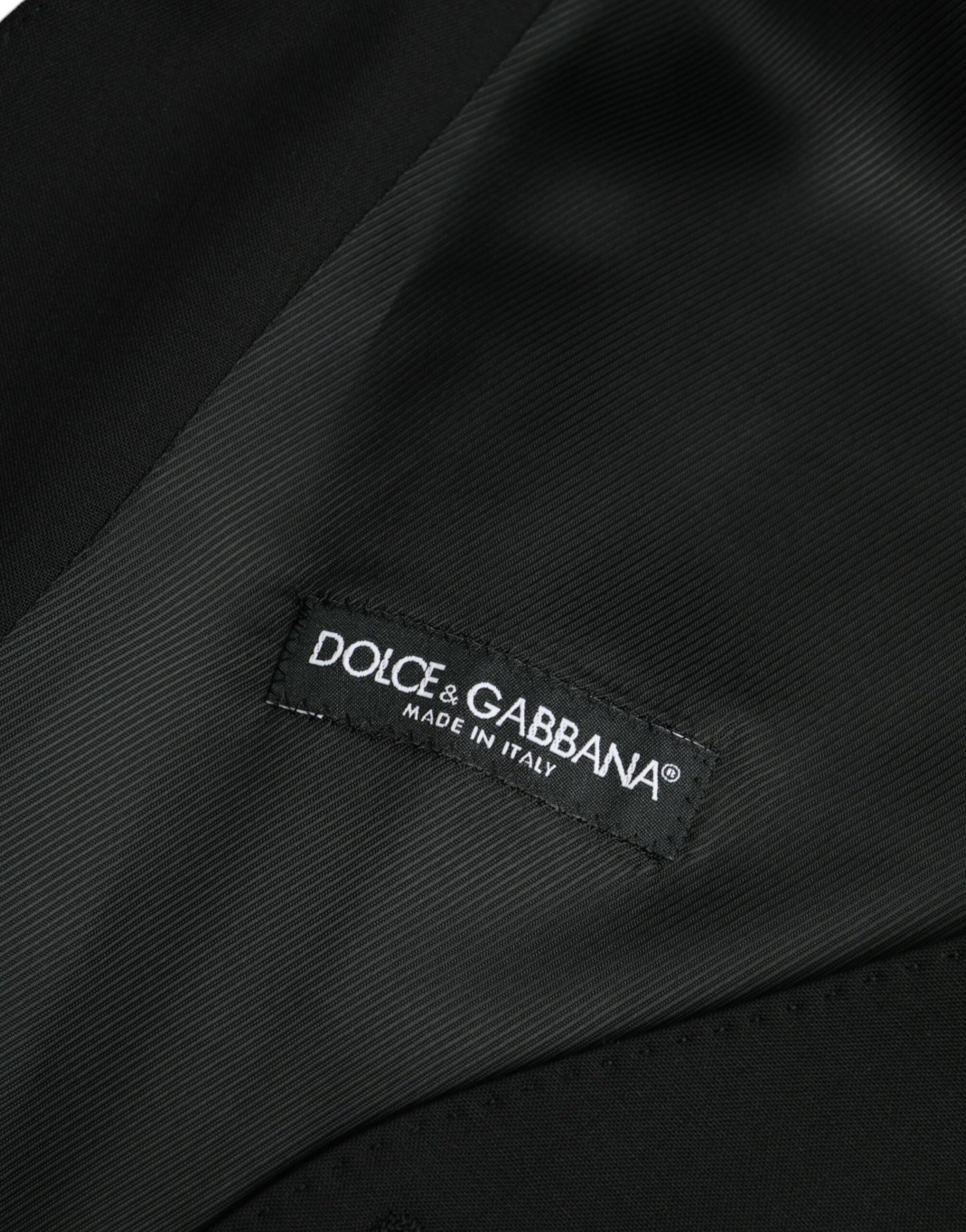 Dolce & Gabbana Black Wool Formal Dress Vest Waistcoat