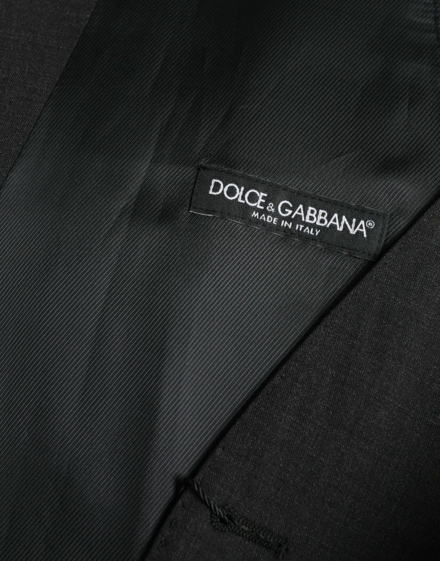 Dolce & Gabbana Black Cotton Vest Dress Formal Waistcoat