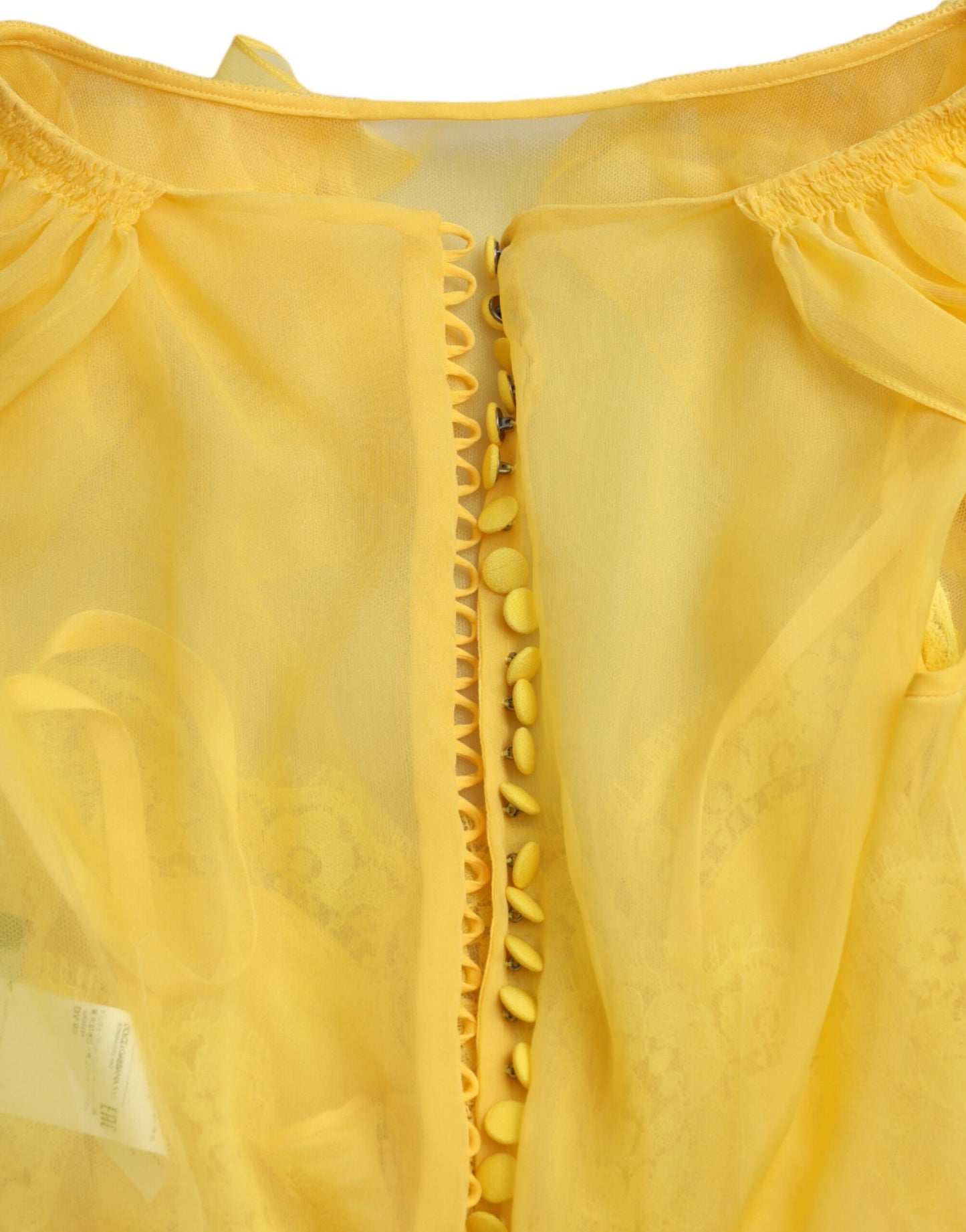Dolce & Gabbana Yellow Silk Coat Dress with Belt Long Maxi Dress