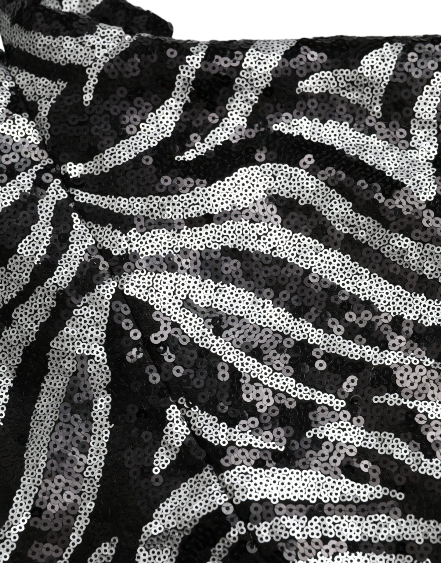 Dolce & Gabbana Black and silver polyester sweater with sequins