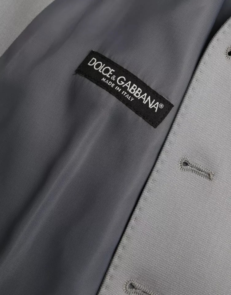 Dolce & Gabbana Light Blue Wool Formal Dress Vest Waistcoat