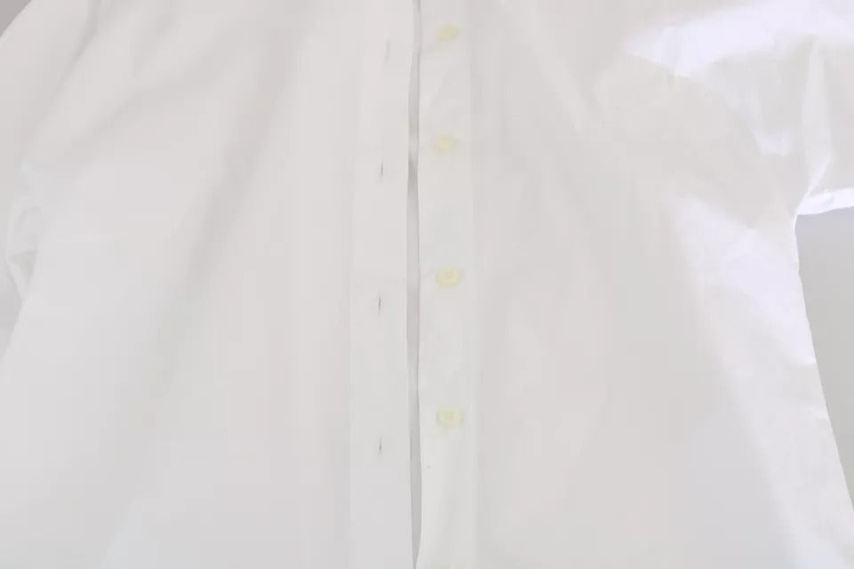 Dolce & Gabbana White short sleeve polo shirt with collar