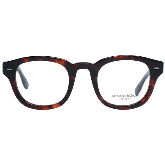 Ermenegildo Zegna Brown Plastic Glasses (Frames)