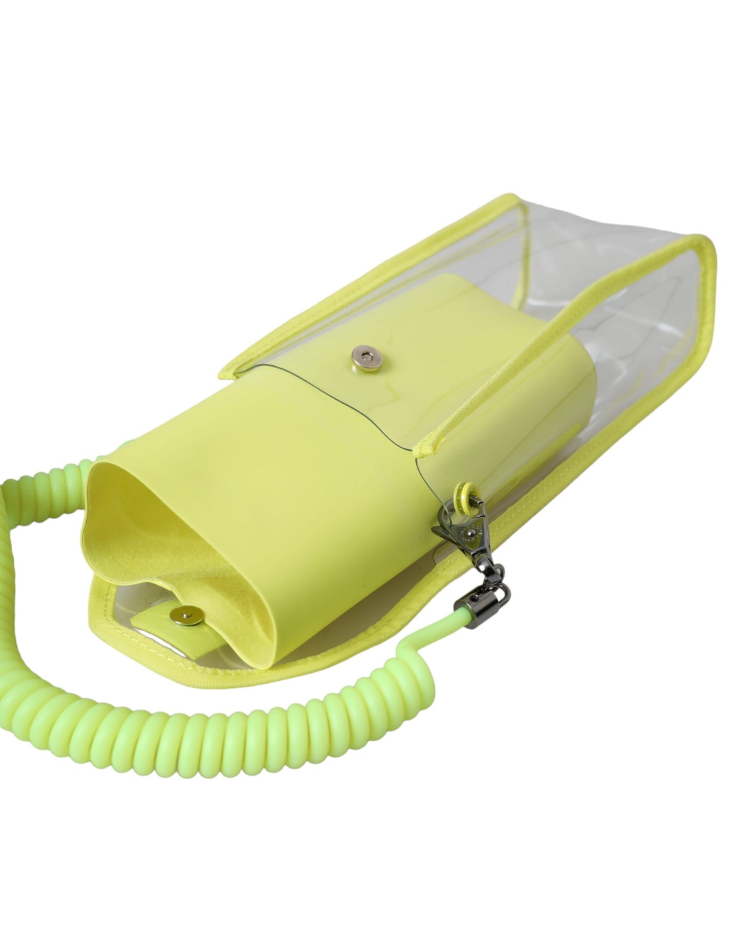 Dolce & Gabbana Yellow Green Plastic DG Logo Neckstrap Cardholder Wallet