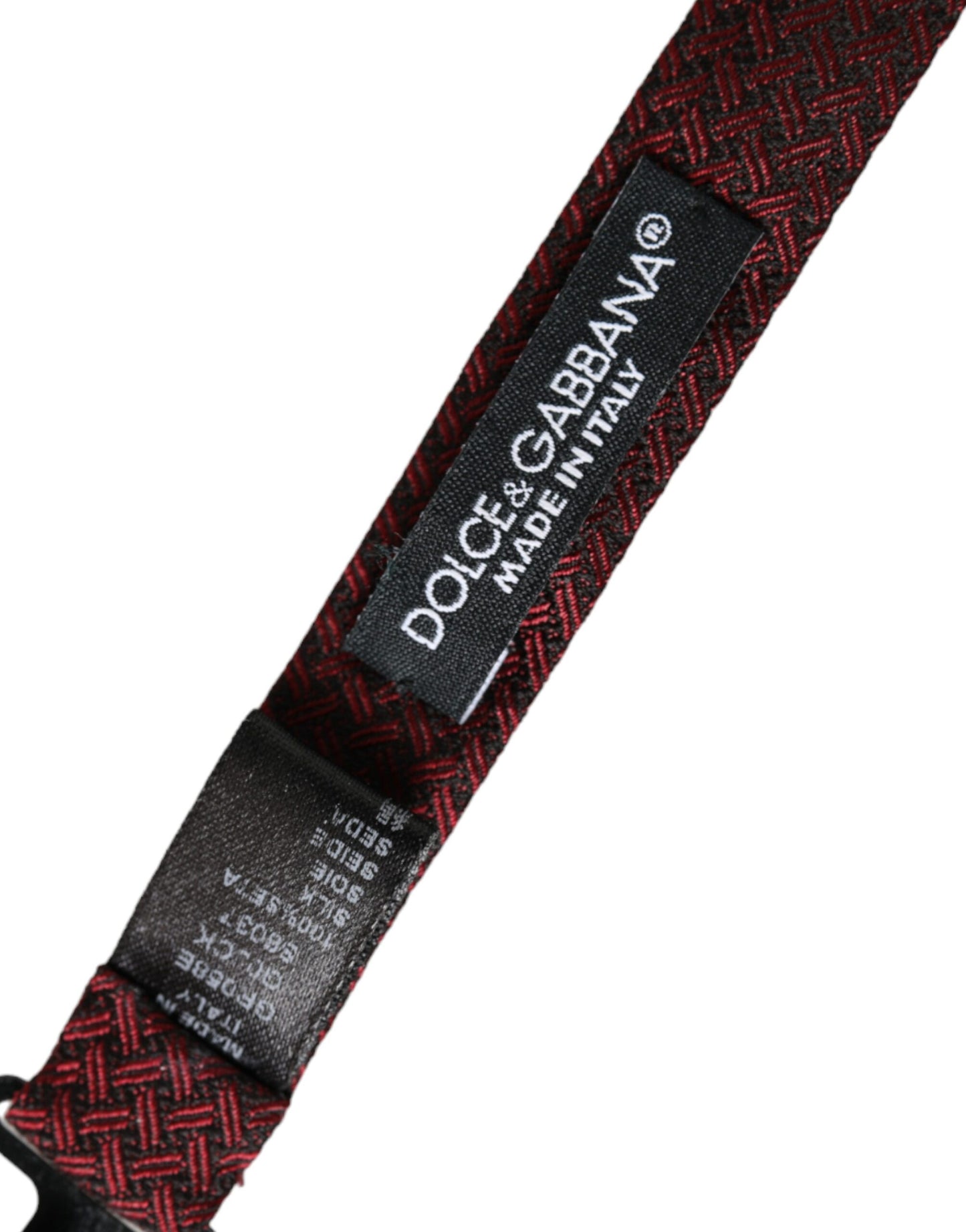 Dolce & Gabbana Red Silk Fantasy säädettävä kaula miesten rusetti