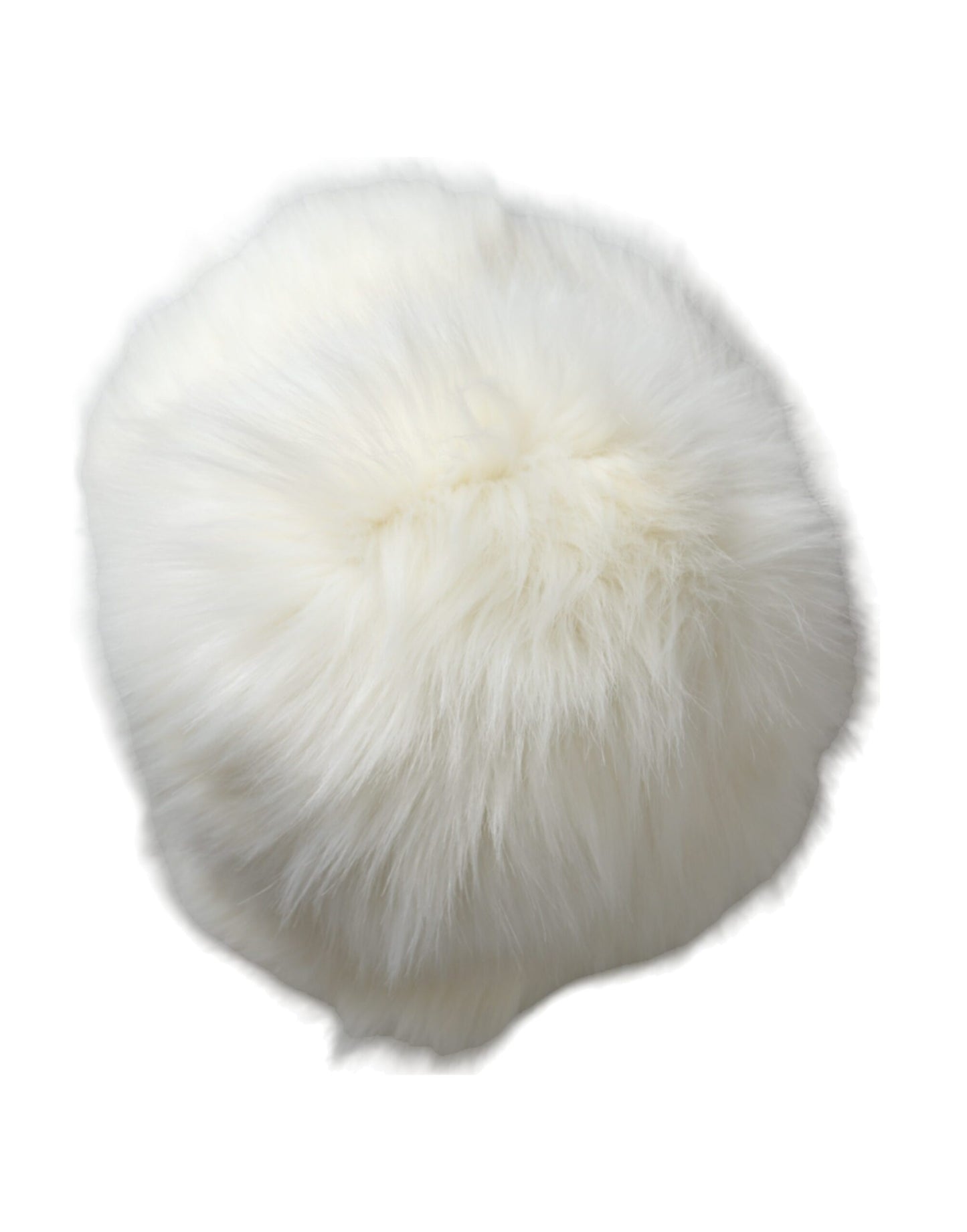 Dolce & Gabbana White Acrylic Fur Women Bucket Hat