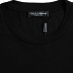 Dolce & Gabbana Black cotton round neck short sleeve t-shirt