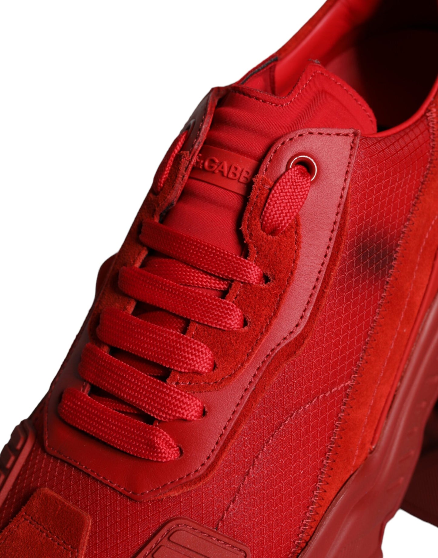 Dolce & Gabbana Red Leather Daymaster Low Top -lenkkarit
