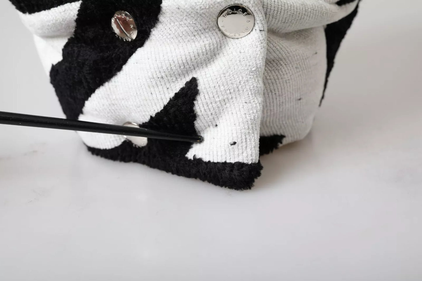 Dolce & Gabbana Black White Wool Full Head Hat