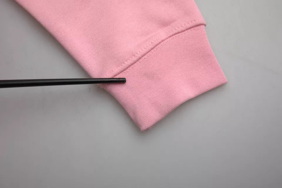 Philippe Model Pink Cotton Logo Print Long Sleeve Sweater