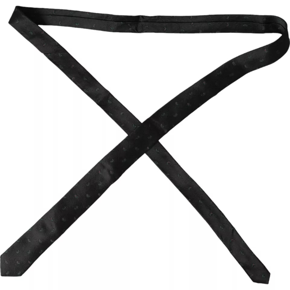 Dolce & Gabbana Black Fantasy 100 % silkki säädettävä miesten solmio