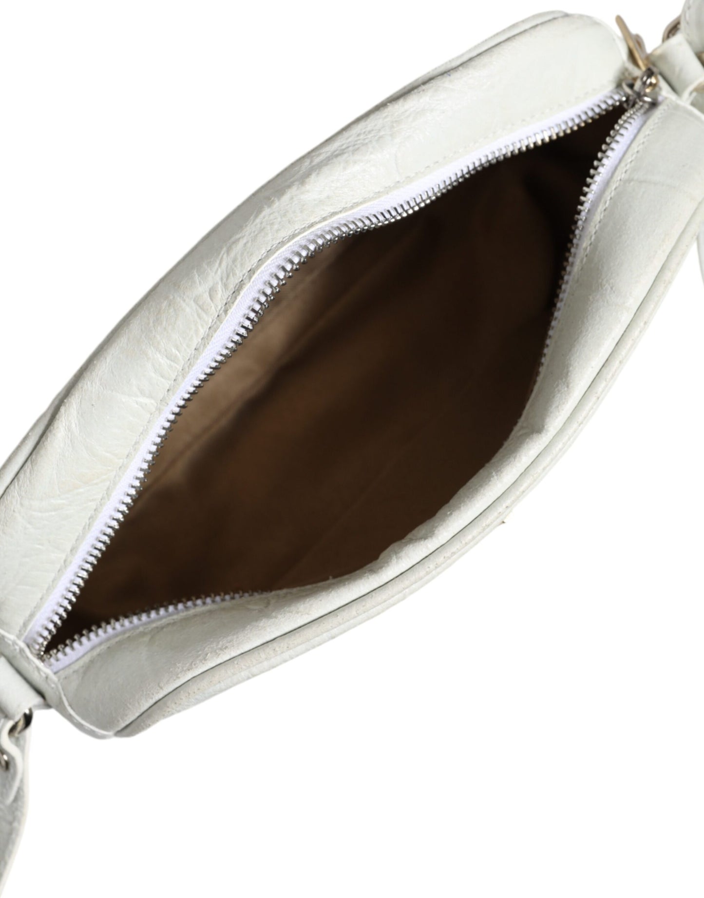 Aniye By White Croc Print nahkainen Crossbody Sling Bag