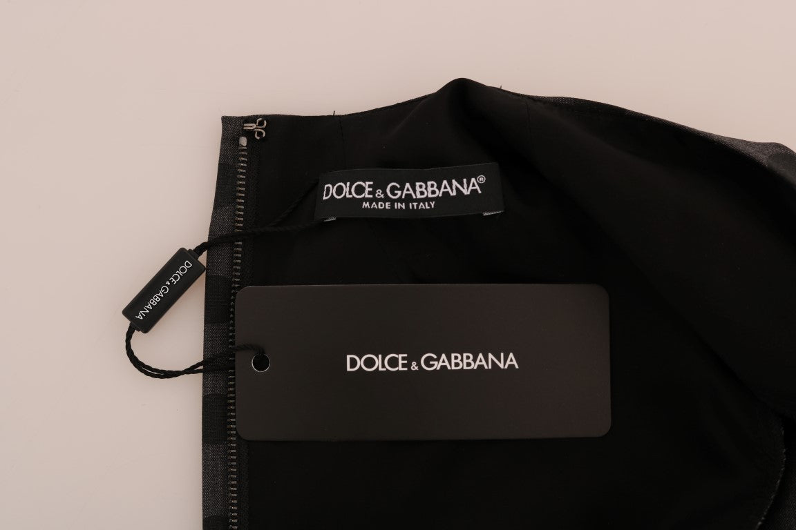 Dolce & Gabbana Tyylikäs villasekoite mekko pilkuilla
