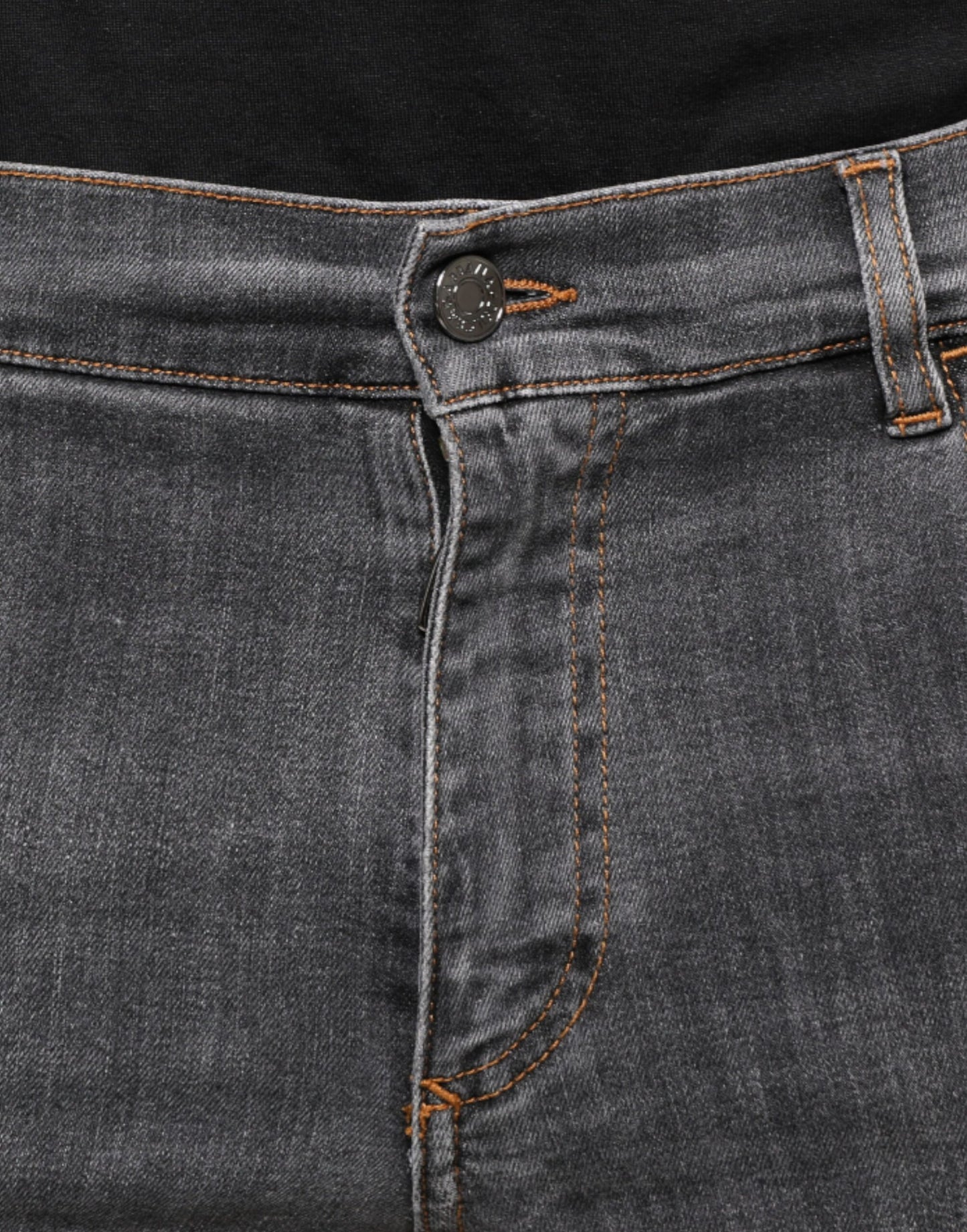 Dolce & Gabbana tummanharmaat puuvillaiset joustavat Skinny Denim farkut