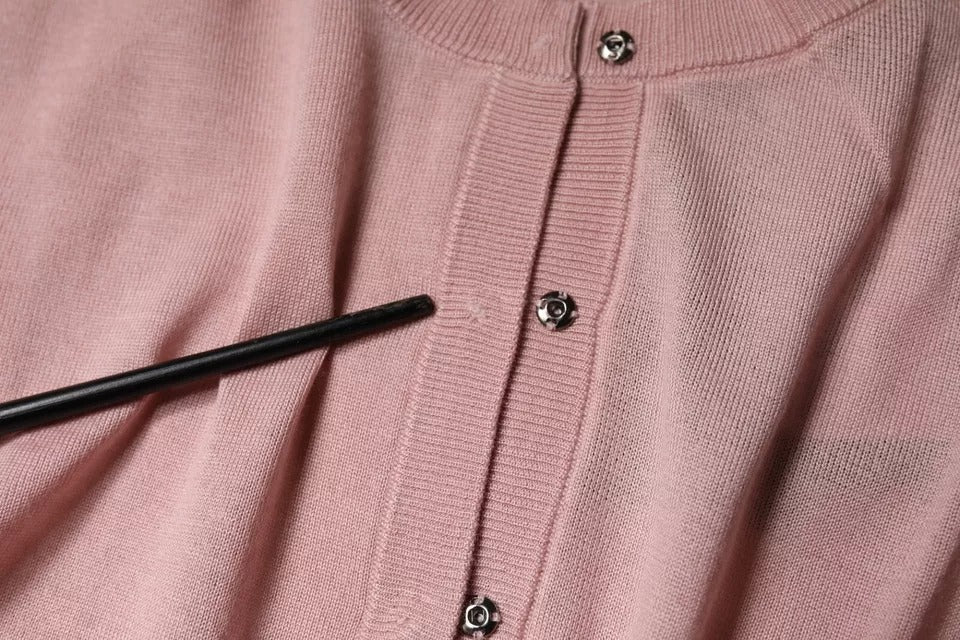 Dolce & Gabbana vaaleanpunainen villaneule neuletakki
