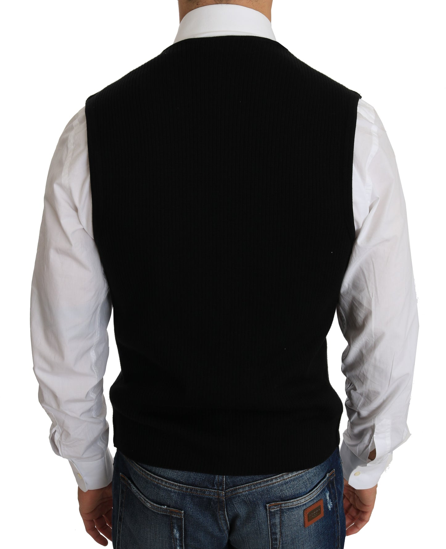 Dolce & Gabbana Formal Cotton Vest in Black