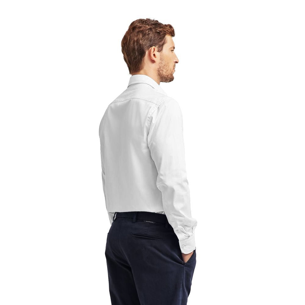 Ballantyne White Cotton Dress Shirt