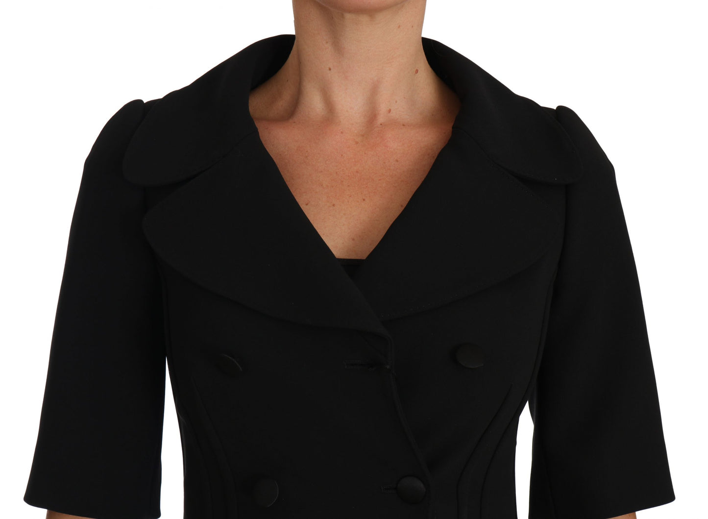 Dolce & Gabbana Elegant Black Short Wool Blazer