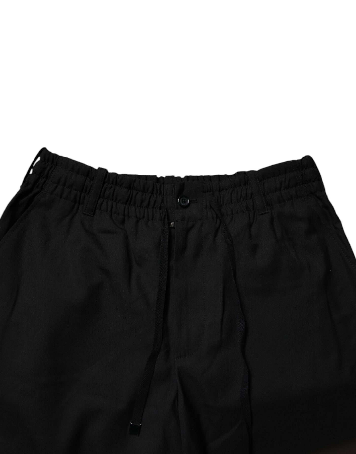 Dolce & Gabbana Black Polyester Men Cropped Pants