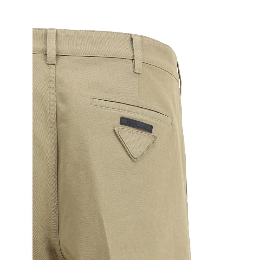 Prada Beige Cotton Chino Pants