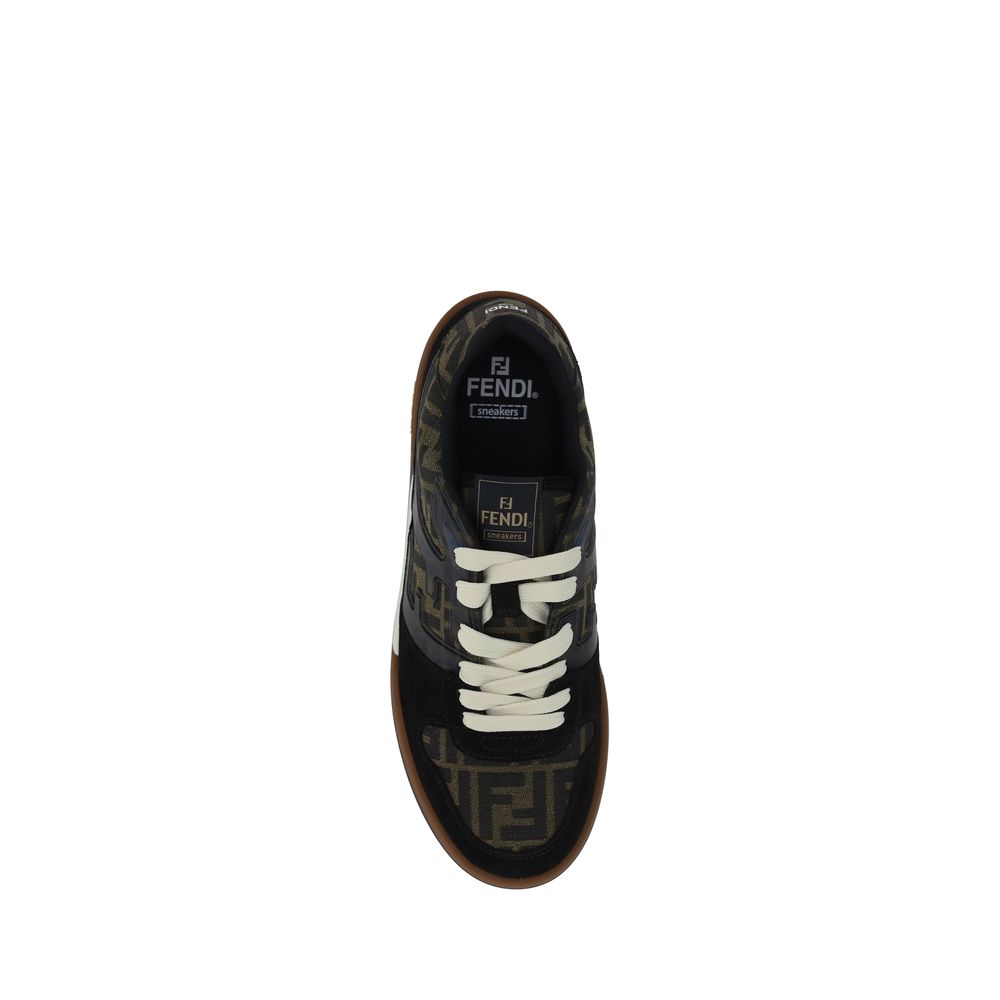 Fendi Multicolor Calf Leather Bos Taurus Sneakers