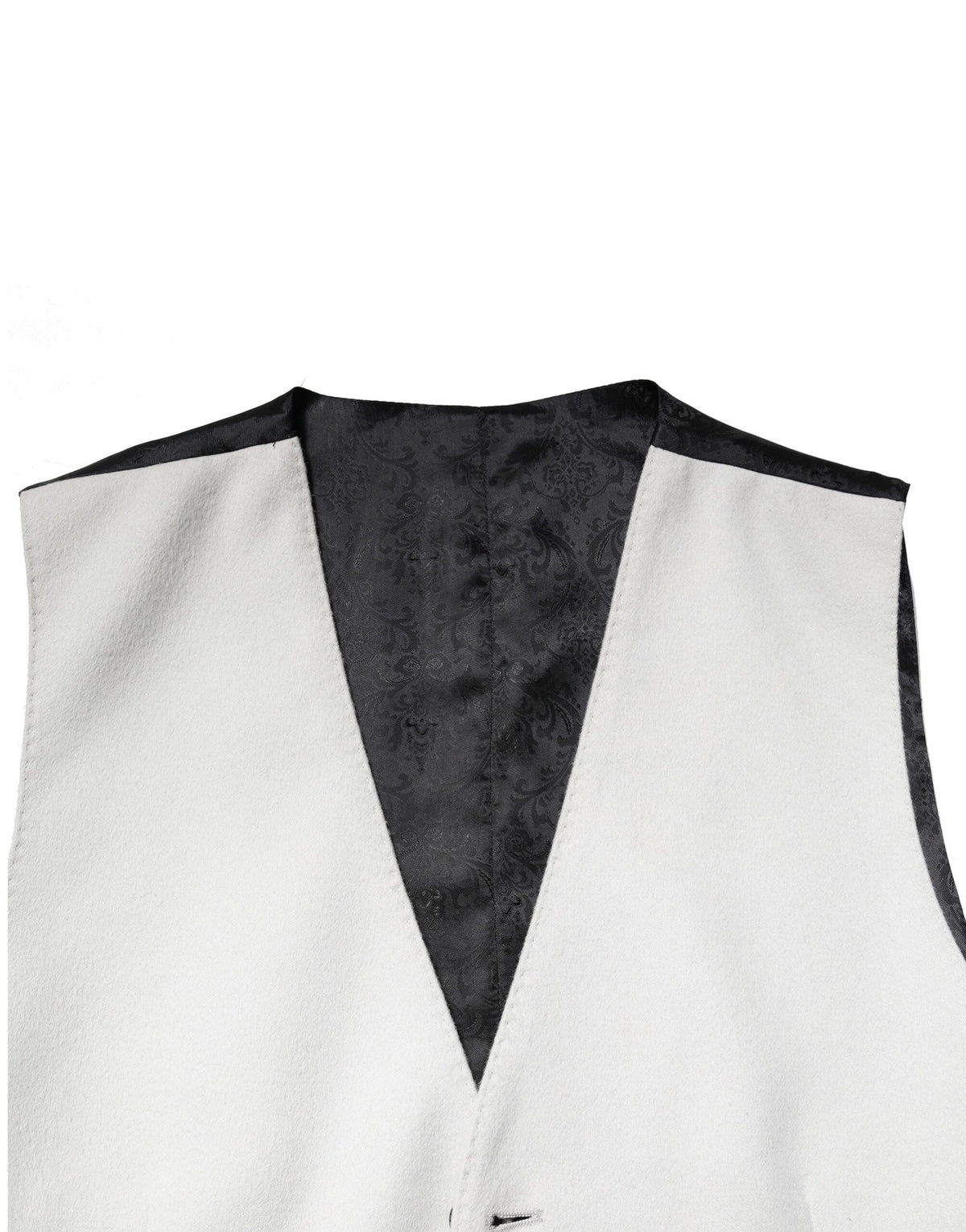 Dolce & Gabbana Gray Wool Dress Formal Men Waistcoat Vest