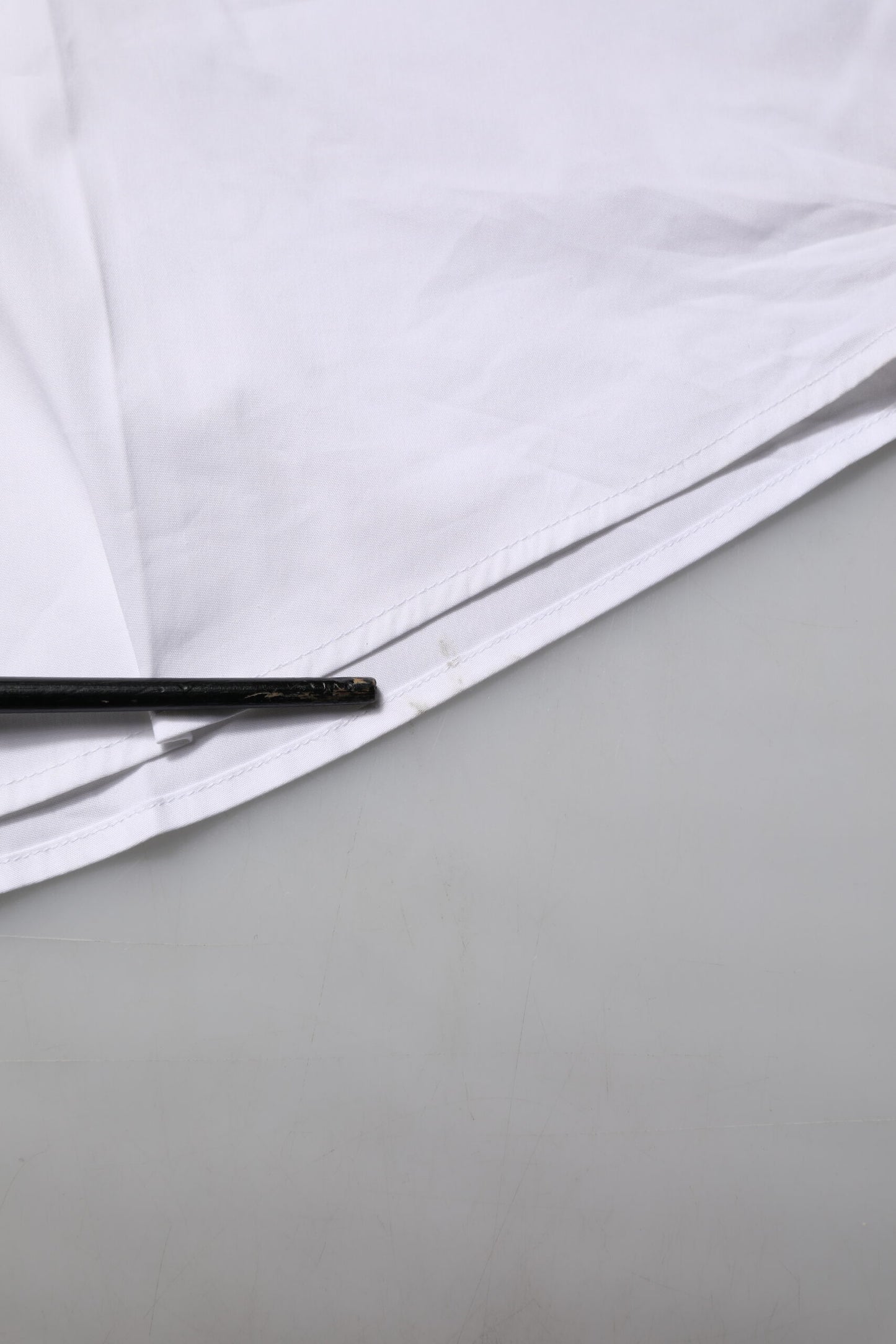 Dolce & Gabbana White Cotton GOLD Long Sleeves Formal Shirt