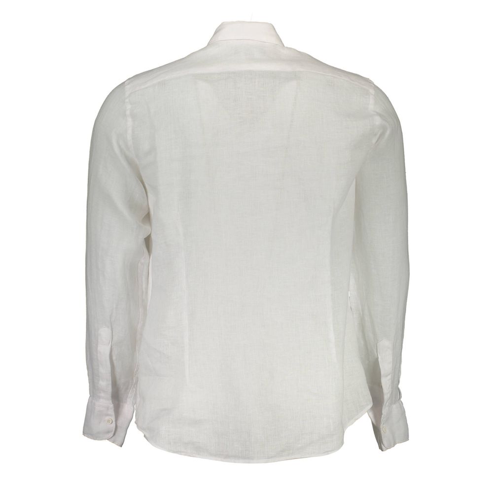 La Martina Bianco Linen Mens Shirt